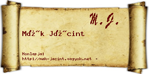 Mák Jácint névjegykártya